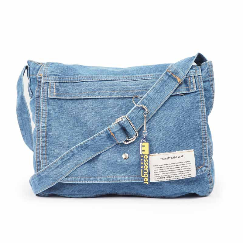 Fashion Denim Blue Mens Sling Bag Chest Bags Denim Sling Pack One Shou –  imessengerbags