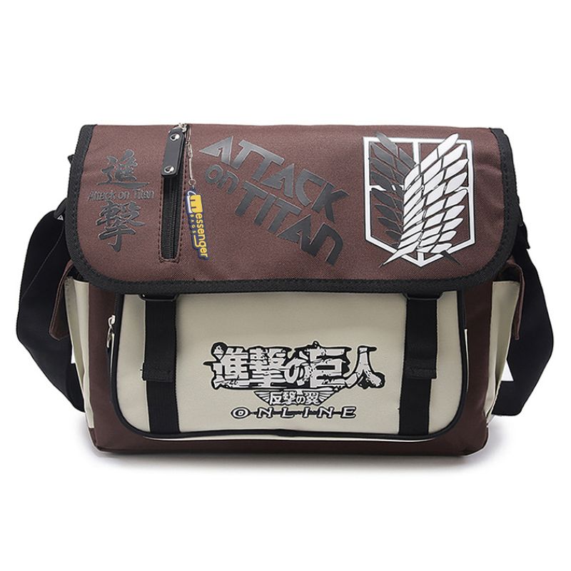 anime attack on titan laptop canvas backpack Attack On Titan Messenger Bag