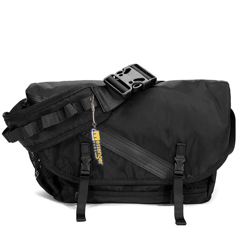 Black-Waterproof-Messenger-Bag-Front