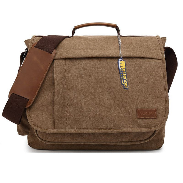 Large canvas messenger bag best sale