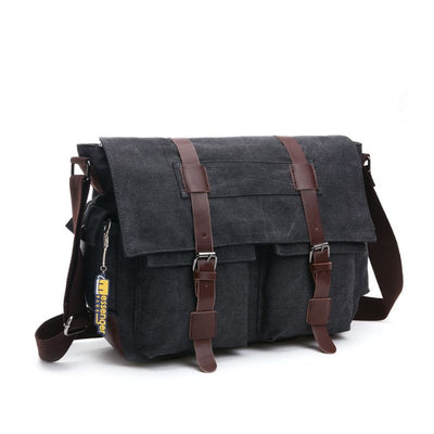 Large-Travel-Canvas-Messenger-Bag-side-black