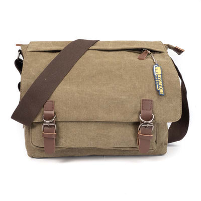 Large-Waxed-Canvas-Messenger-Bag-Brown-Color