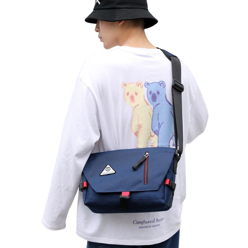 Medium-Two-Color-Messenger-Bag-wear-by-model