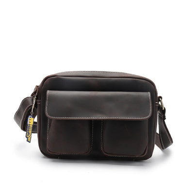 Small-Cow-Leather-Crossbody-Bag-black-color-front-view
